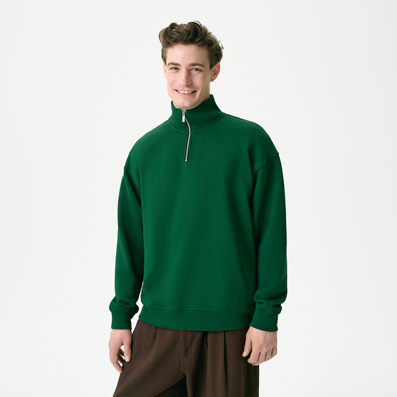 Толстовка на молнии унисекс Флоу (Flow), зеленая, размер XL/2XL-1