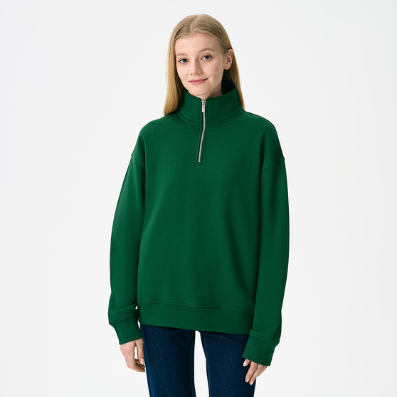 Толстовка на молнии унисекс Флоу (Flow), зеленая, размер 3XL/4XL-7