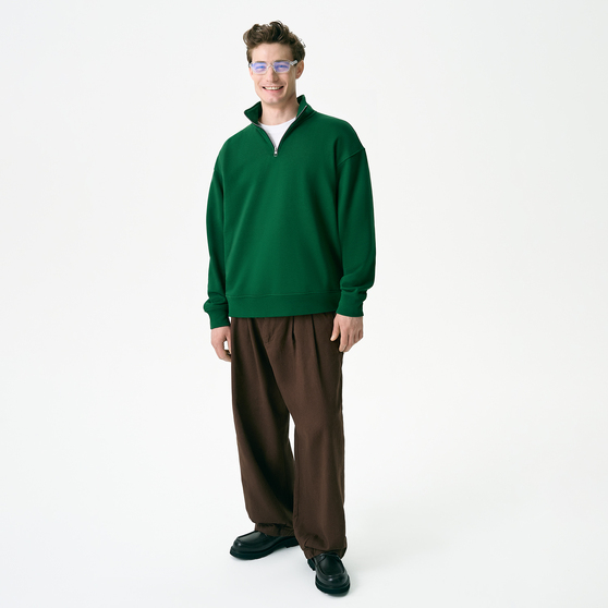 Толстовка на молнии унисекс Флоу (Flow), зеленая, размер 5XL/6XL-1