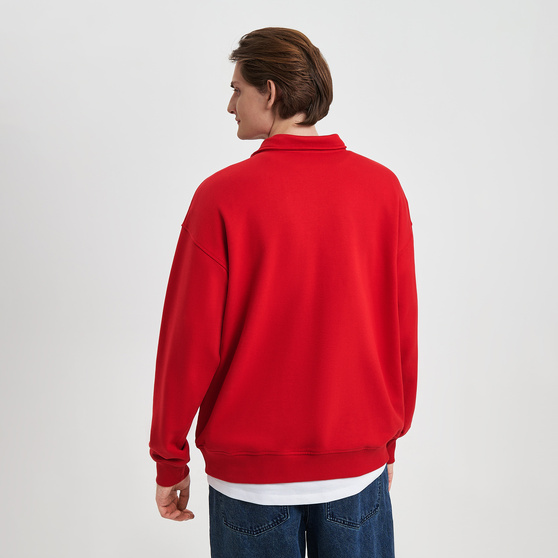 Толстовка на молнии унисекс Флоу (Flow), красная, размер XL/2XL-6