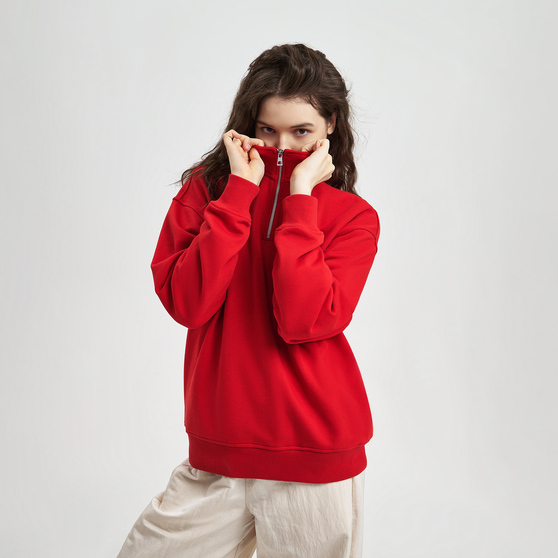 Толстовка на молнии унисекс Флоу (Flow), красная, размер 5XL/6XL-2