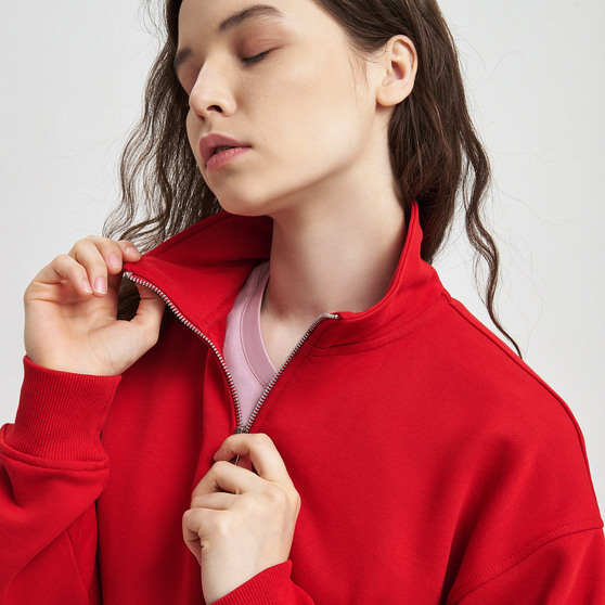 Толстовка на молнии унисекс Флоу (Flow), красная, размер 5XL/6XL-10