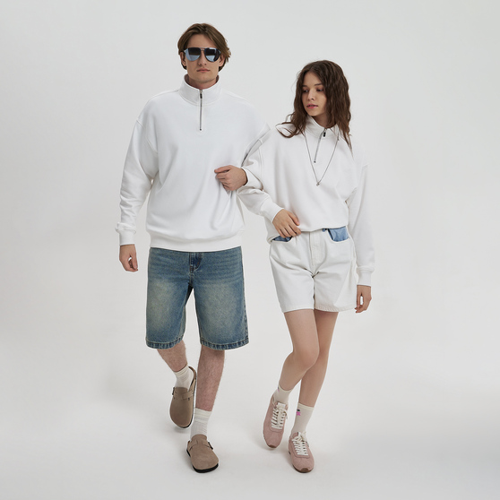 Толстовка на молнии унисекс Флоу (Flow), белая, размер 3XL/4XL-13