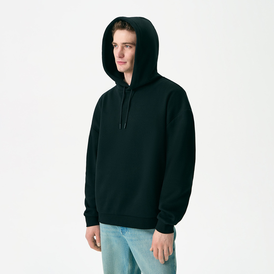 Худи релакс унисекс Баланс (Balance), с начесом, черный, размер XL/2XL-3