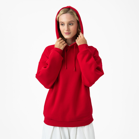 Худи релакс унисекс Баланс (Balance), с начесом, красный, размер XL/2XL-3