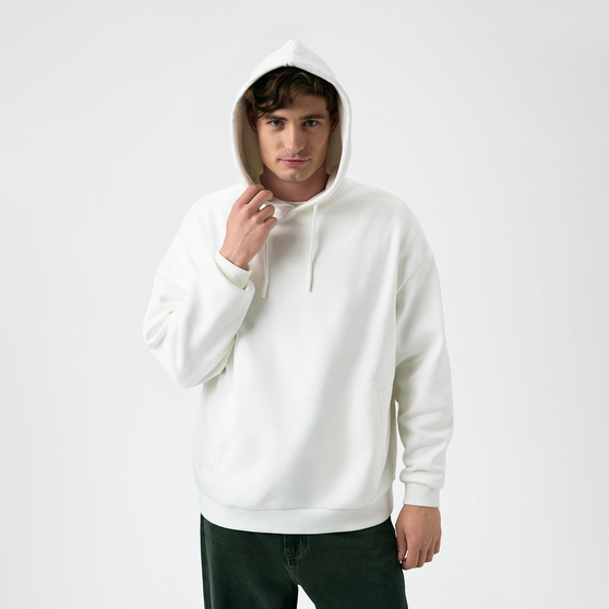Худи релакс унисекс Баланс (Balance), с начесом, белый, размер 3XL/4XL-2