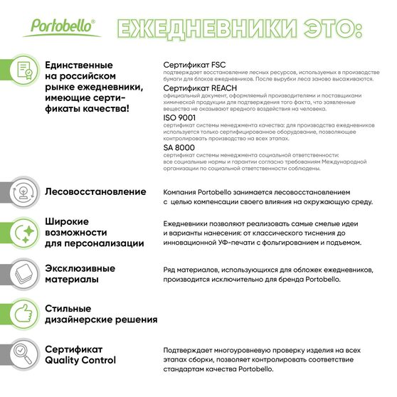 Ежедневник Риц (Ritz) недатированный, бирюзовый, твердая обложка-15