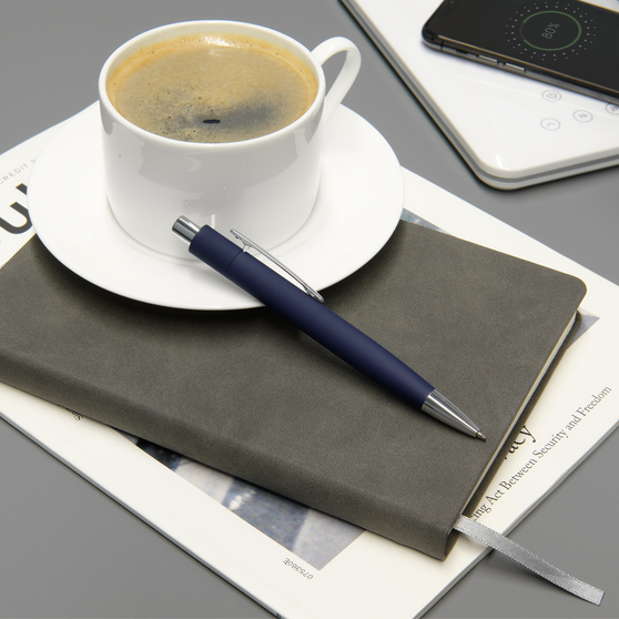 Шариковая ручка Смарт (Smart) с чипом передачи информации NFC, синяя-8