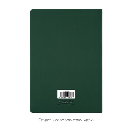 Ежедневник Латте софт-тач (Latte soft touch) недатированный, зеленый-13