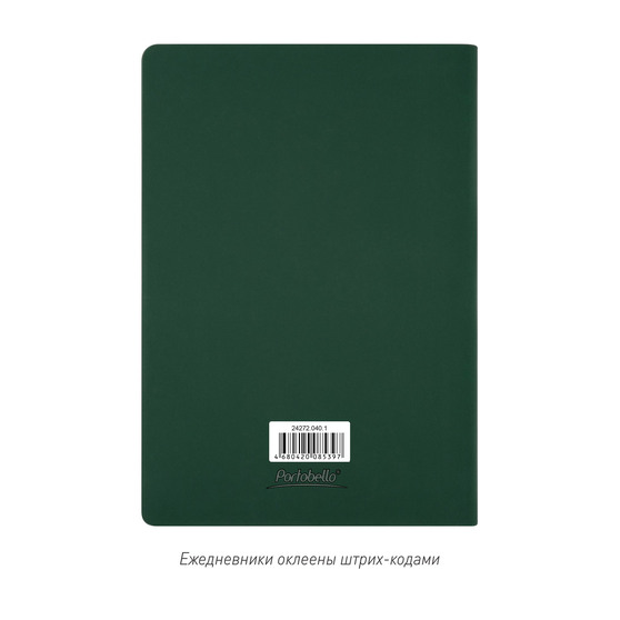 Ежедневник Латте софт-тач (Latte soft touch) недатированный, зеленый (без стикеров)-16