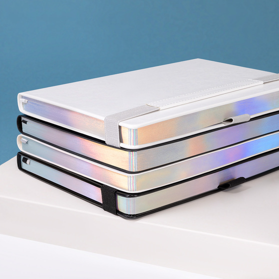 Ежедневник Гэлакси (Galaxy) недатированный, жесткая обложка, срез голограф. фольга, черный-6