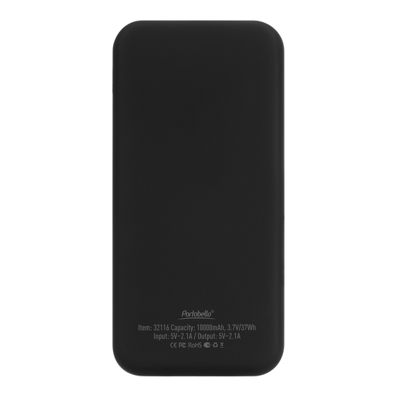 Внешний аккумулятор с подсветкой Люче (Luce) 10000 mAh, черный-7