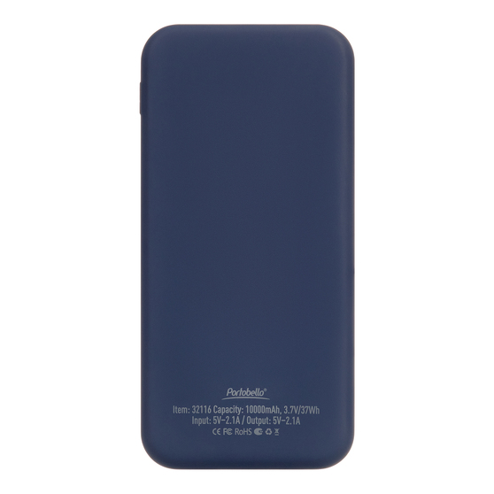 Внешний аккумулятор с подсветкой Люче (Luce) 10000 mAh, синий-4