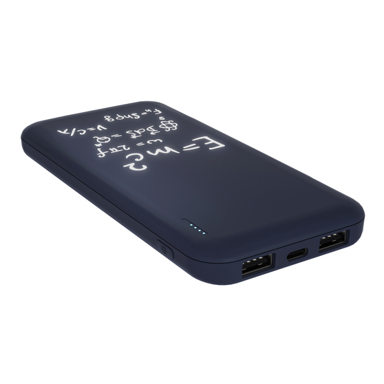 Внешний аккумулятор с подсветкой Люче (Luce) 10000 mAh, синий-9