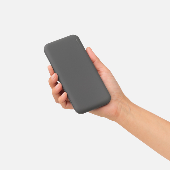 Внешний аккумулятор с подсветкой Люче (Luce) 10000 mAh, серый-12