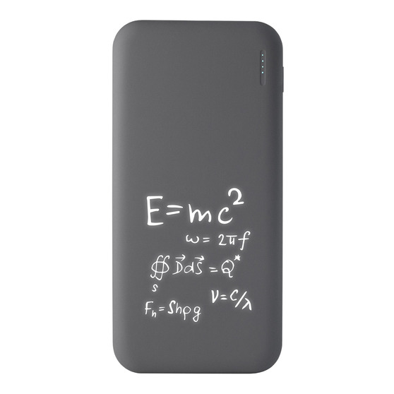 Внешний аккумулятор с подсветкой Люче (Luce) 10000 mAh, серый-14