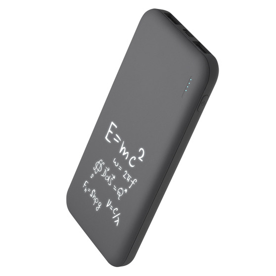 Внешний аккумулятор с подсветкой Люче (Luce) 10000 mAh, серый-15