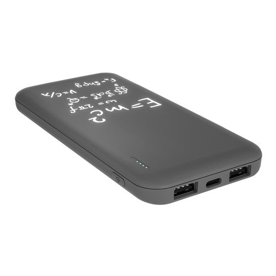 Внешний аккумулятор с подсветкой Люче (Luce) 10000 mAh, серый-16