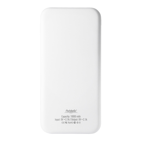 Внешний аккумулятор с подсветкой Люче (Luce) 10000 mAh, белый-2