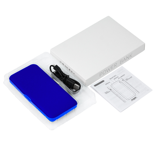 Внешний аккумулятор с подсветкой Люче Ультрамарин (Luce Ultramarine) 10000 mAh, ярко-синий-7