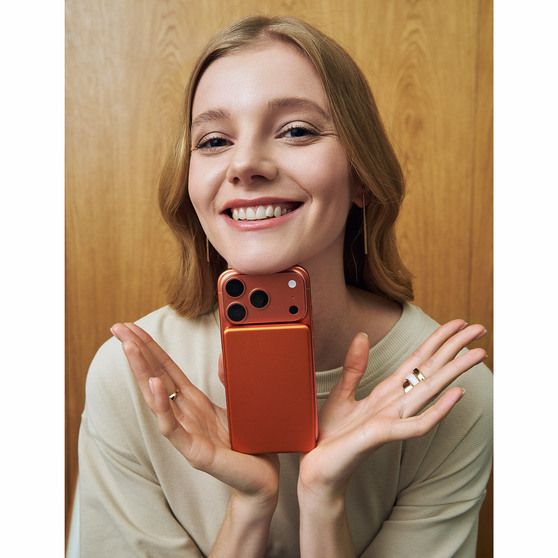 Внешний аккумулятор Атлантис (Atlantis) PD 5000mAh с функцией беспроводной зарядки 15W, оранжевый-18