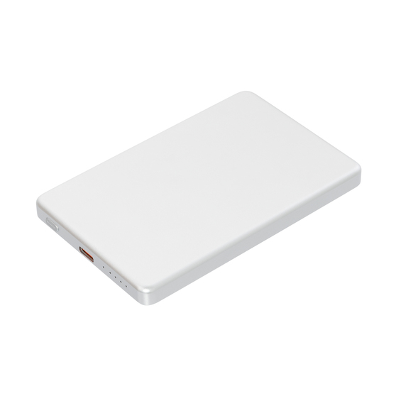Внешний аккумулятор Атлантис (Atlantis) PD 5000mAh с функцией беспроводной зарядки 15W, серебряный-1