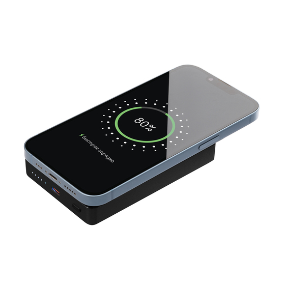 Внешний аккумулятор Атлантис Плюс PD (Atlantis PD Plus) 10000mAh с функцией беспроводной зарядки 15W, черный-7