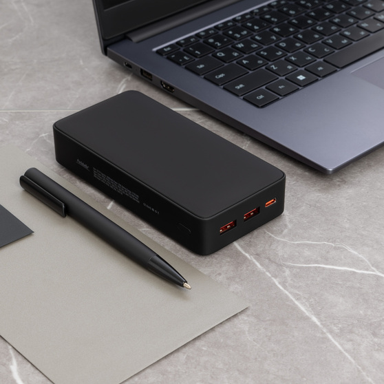 Внешний аккумулятор с подсветкой Анкор Плюс PD (Ancor PD Plus) 20000 mAh, черный-17
