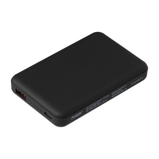 Внешний аккумулятор Ларго PD (Largo PD) 5000mAh с функцией беспроводной зарядки 15W, черный-1
