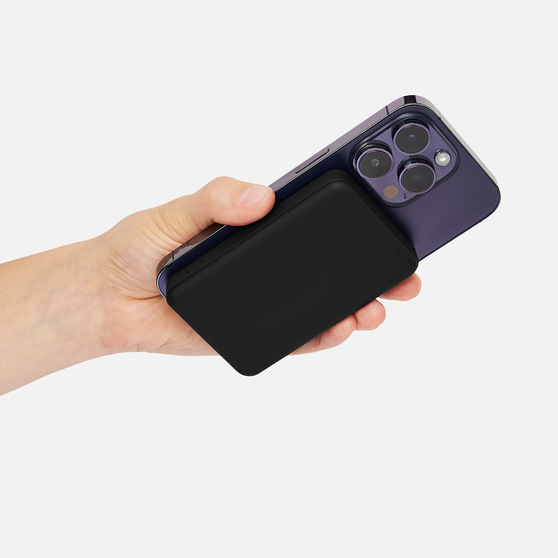 Внешний аккумулятор Ларго PD (Largo PD) 5000mAh с функцией беспроводной зарядки 15W, черный-10