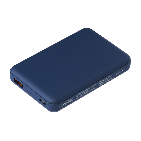 Внешний аккумулятор Ларго PD (Largo PD) 5000mAh с функцией беспроводной зарядки 15W, синий-5