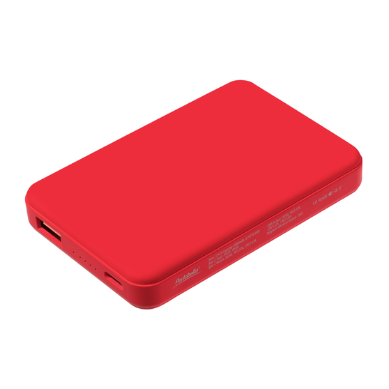 Внешний аккумулятор Ларго PD (Largo PD) 5000mAh с функцией беспроводной зарядки 15W, красный-1