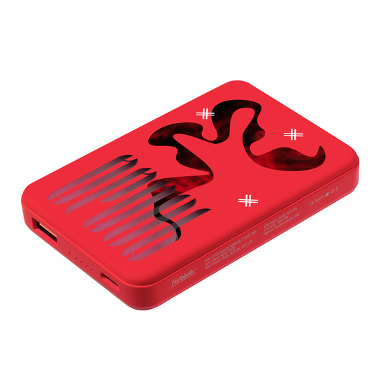 Внешний аккумулятор Ларго PD (Largo PD) 5000mAh с функцией беспроводной зарядки 15W, красный-13