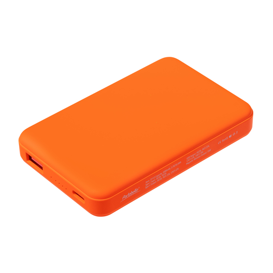 Внешний аккумулятор Ларго PD (Largo PD) 5000mAh с функцией беспроводной зарядки 15W, оранжевый-5