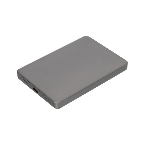 Внешний аккумулятор Оникс PD (Onyx PD) 5000mAh с функцией беспроводной зарядки 15W, серый-4