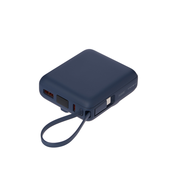 Внешний аккумулятор с подсветкой Риттер PD (Ritter PD) 10000mAh с функцией беспроводной зарядки 15W, синий-1