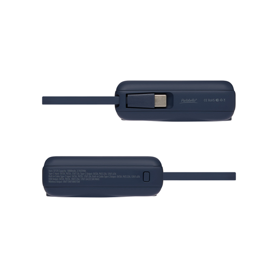 Внешний аккумулятор с подсветкой Риттер PD (Ritter PD) 10000mAh с функцией беспроводной зарядки 15W, синий-6