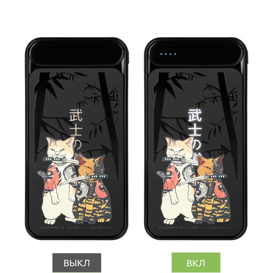 Внешний аккумулятор с подсветкой Старлайт Плюс PB (Starlight Plus PB) 10000 mAh, черный-7