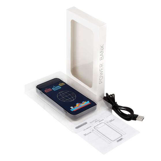 Внешний аккумулятор с подсветкой Старлайт Плюс PB (Starlight Plus PB) 10000 mAh, синий-4
