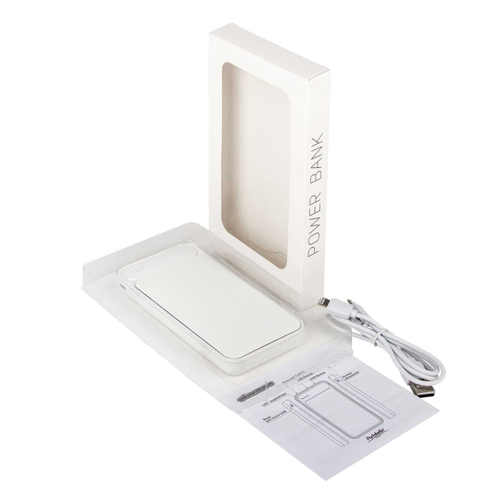 Внешний аккумулятор с подсветкой Старлайт Плюс PB (Starlight Plus PB) 10000 mAh, белый-17