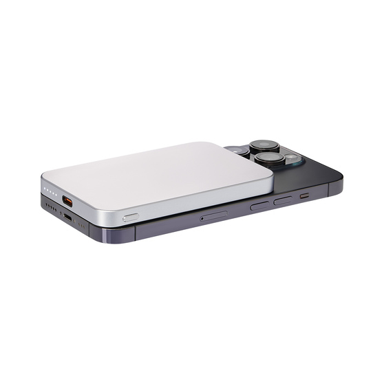 Внешний аккумулятор Артекс PD (Artex PD) 5000mAh с функцией беспроводной зарядки 15W, серебряный-14