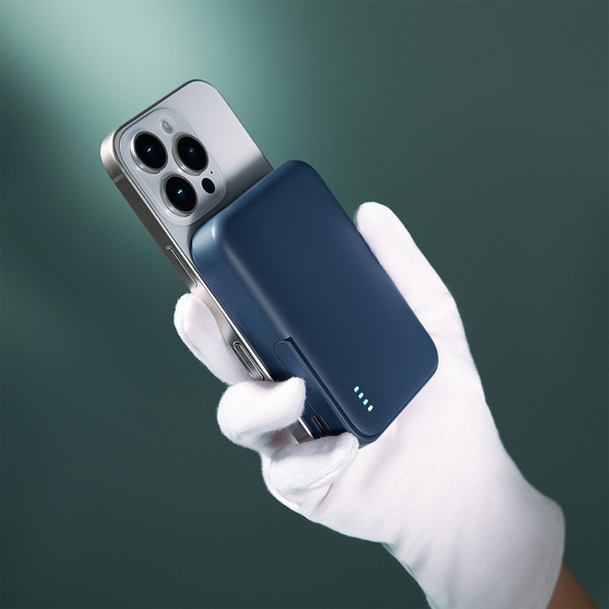 Внешний аккумулятор Юнион PD (Union PD) 10000mAh с функцией беспроводной зарядки 15W, синий-13