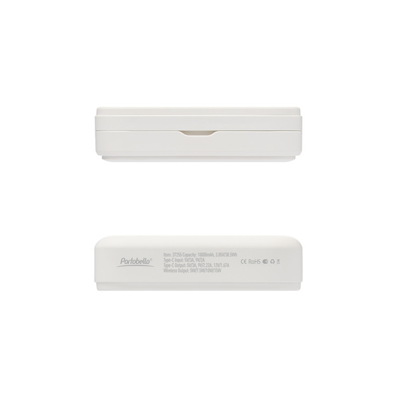 Внешний аккумулятор Юнион PD (Union PD) 10000mAh с функцией беспроводной зарядки 15W, белый-9