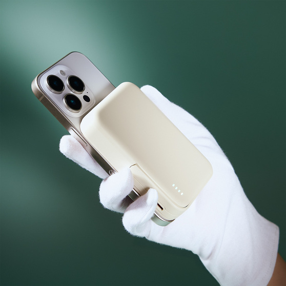 Внешний аккумулятор Юнион PD (Union PD) 10000mAh с функцией беспроводной зарядки 15W, бежевый-16