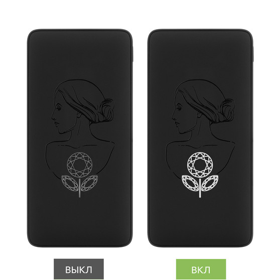 Внешний аккумулятор с подсветкой Анкор Плюс PD (Ancor PD Plus)10000 mAh, черный-11