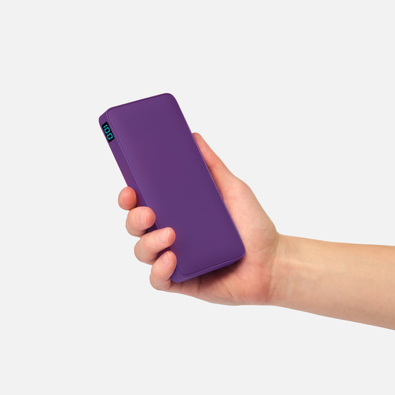 Внешний аккумулятор с подсветкой Анкор Плюс PD (Ancor PD Plus) 10000 mAh, фиолетовый-6