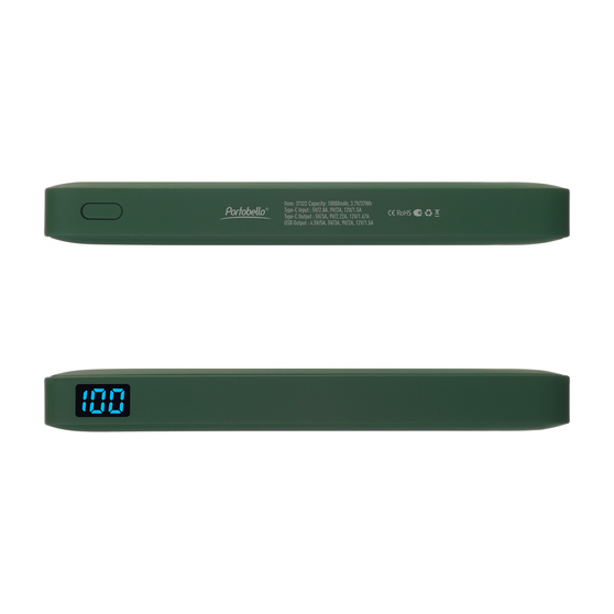 Внешний аккумулятор с подсветкой Анкор Плюс PD (Ancor PD Plus) 10000 mAh, зеленый-4