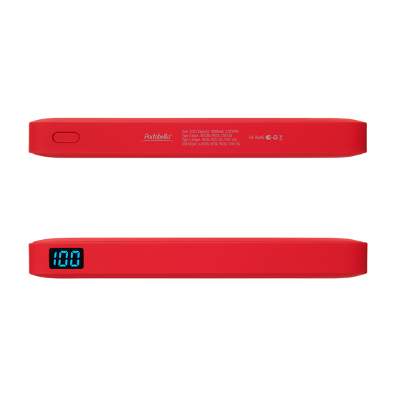 Внешний аккумулятор с подсветкой Анкор Плюс PD (Ancor PD Plus) 10000 mAh, красный-4