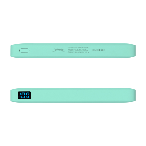 Внешний аккумулятор с подсветкой Анкор Плюс PD (Ancor PD Plus) 10000 mAh, бирюзовый-4