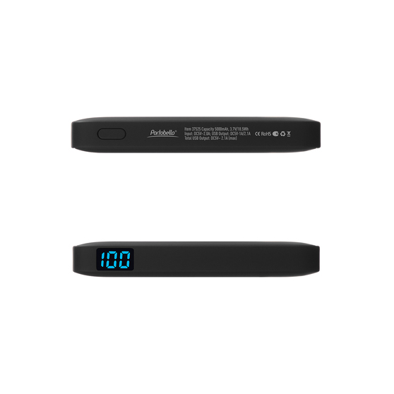 Внешний аккумулятор с подсветкой Анкор (Ancor) 5000 mAh, черный-4